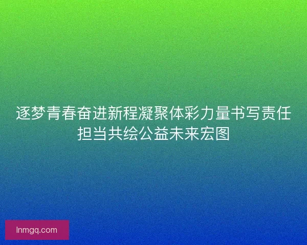 逐梦青春奋进新程凝聚体彩力量书写责任担当共绘公益未来宏图